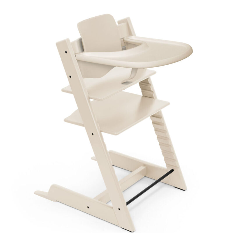 Pachet scaun de masa pentru copii Stokke Tripp Trapp®lemn fag cu Baby set si Tavita