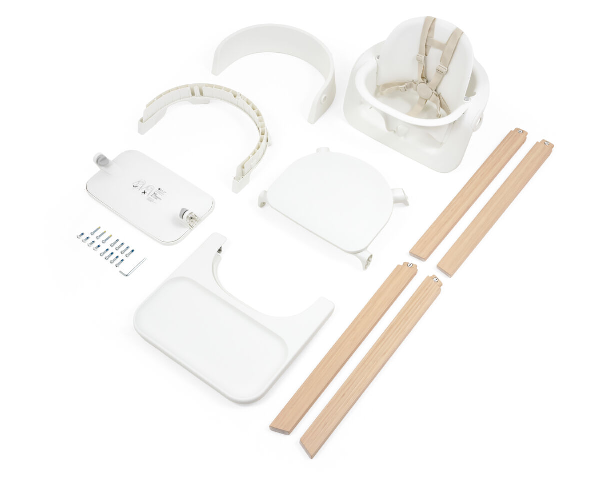 Scaun de masa pentru copii Stokke Steps™ cu baby set, tavita si centuri - imagine 2