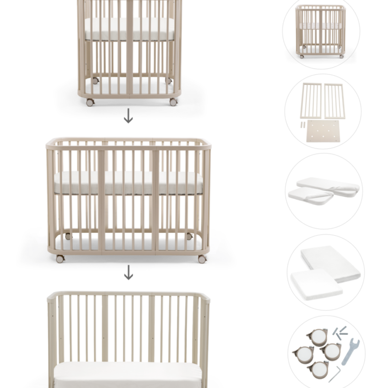 Pachet patut extensibil Stokke® Nighti™ + sac de dormit GRATUIT